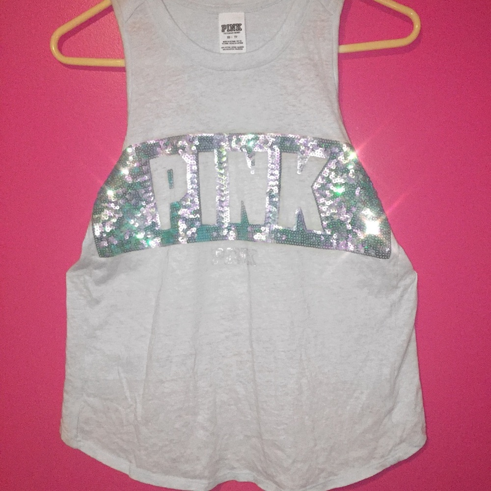 PINK Victoria’s Secret Light Blue Tank Top